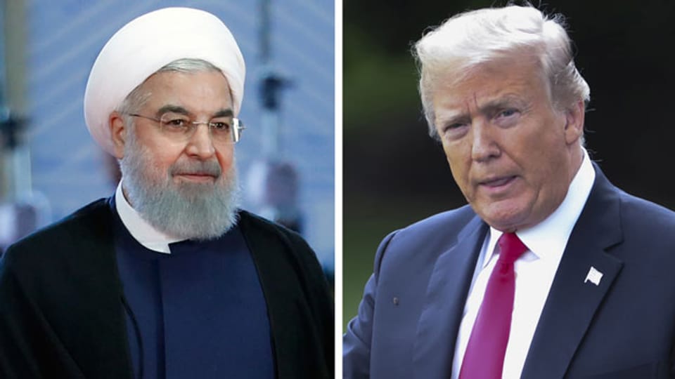 Hassan Rohani, iranischer Präsident (links) und Donald Trump, Präsident USA.