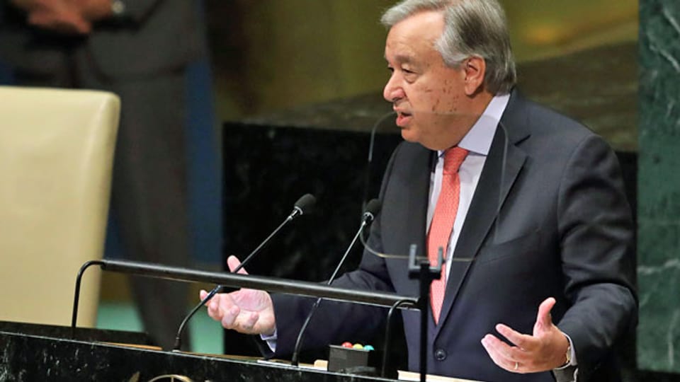 Der UNO-Generalsekretär, Antonio Guterres, anlässlich der UNO-Generalversammlung am 25. September 2018.