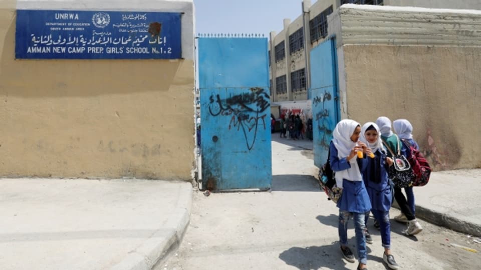 Palästinensische Flüchtlingskinder in einer von der UNRWA finanzierten Schule in Jordanien.