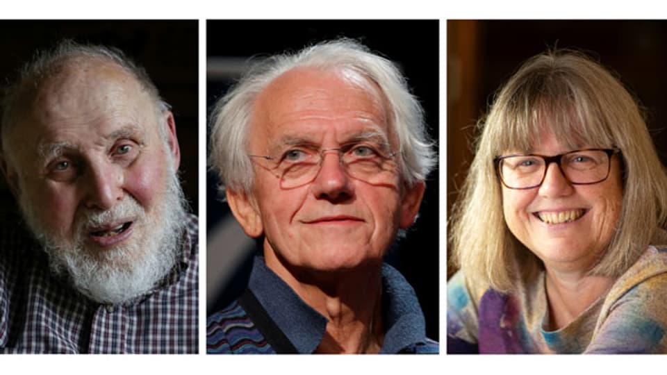 Die Physik-Nobelpreis-Träger 2018: Arthur Ashkin, USA; Gerard Mourou, Frankreich und Donna Strickland, Kanada (von links).
