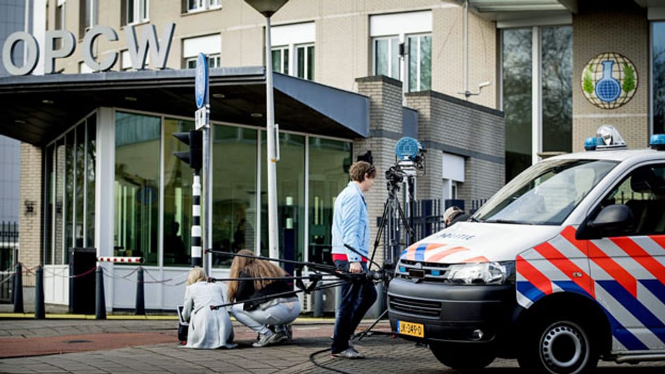Hauptquartier der Organisation für das Verbot chemischer Waffen (OVCW) in Den Haag, Niederlande.