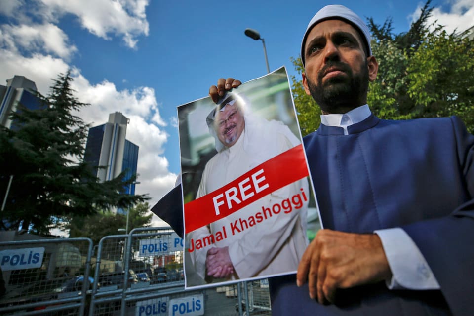 Protest vor dem saudischen Konsulat
