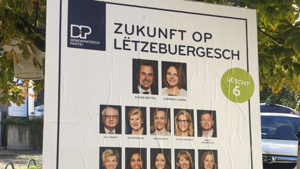 Wahlplakat in Luxemburg.