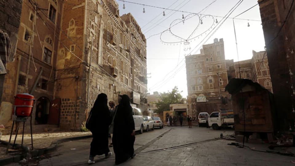 Der historische Teil in Saana, Hauptstadt von Jemen.