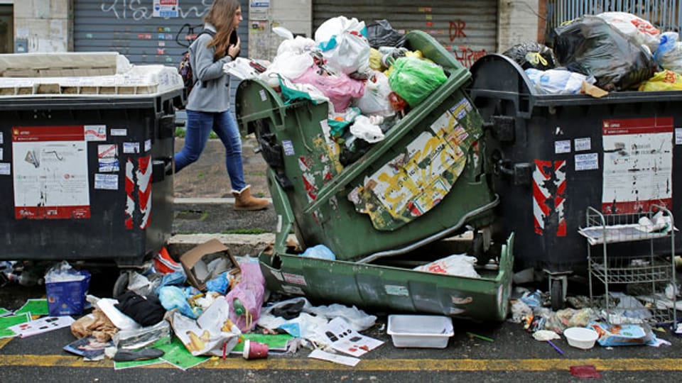 Italien hat ein Abfallproblem. Momentaufnahme in Rom.