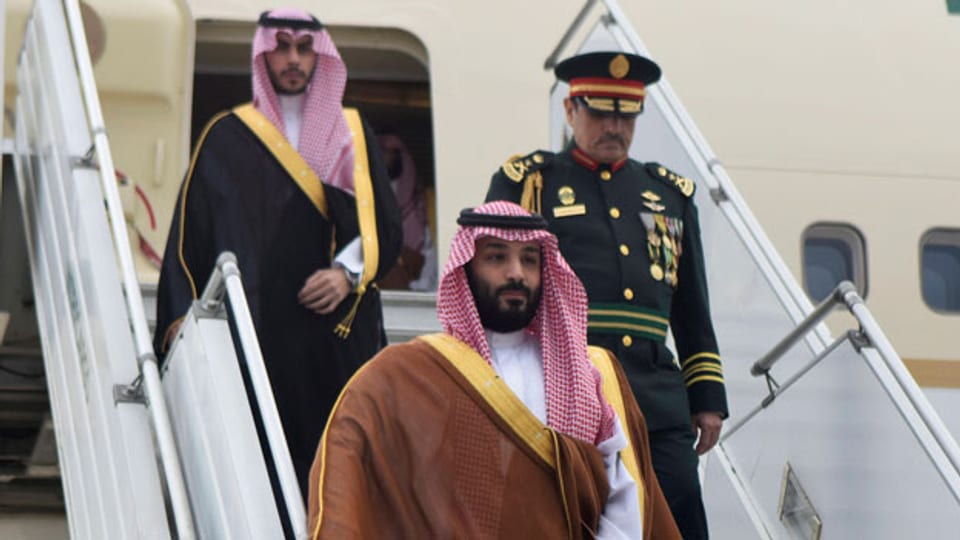Der saudi-arabische Kronprinz Mohammed bin Salman am 28. November 2018 am Flughafen in Buenos Aires, Argentinien.