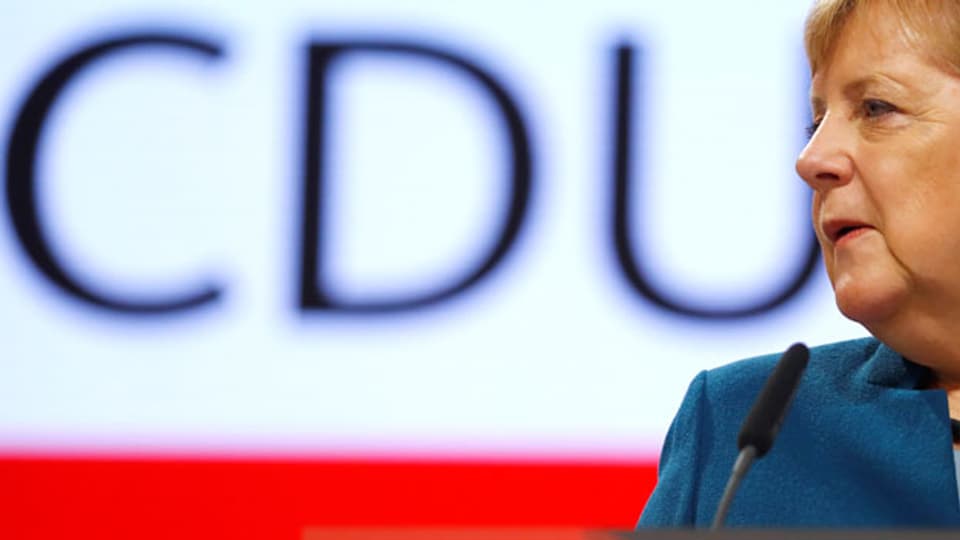 Bundeskanzlerin Angela Merkel am CDU-Parteitag in Hamburg.