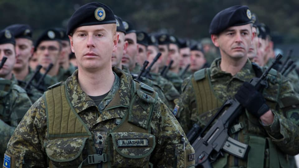 Mitglieder der kosovarischen Sicherheitstruppe.