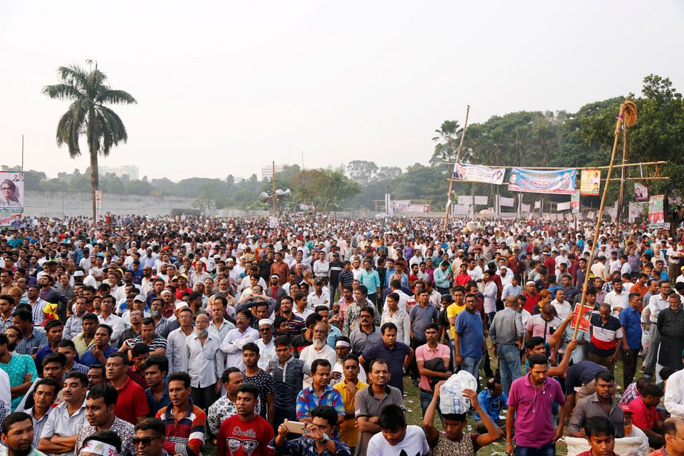 Wahlkampfveranstaltung der Opposition in Dhaka