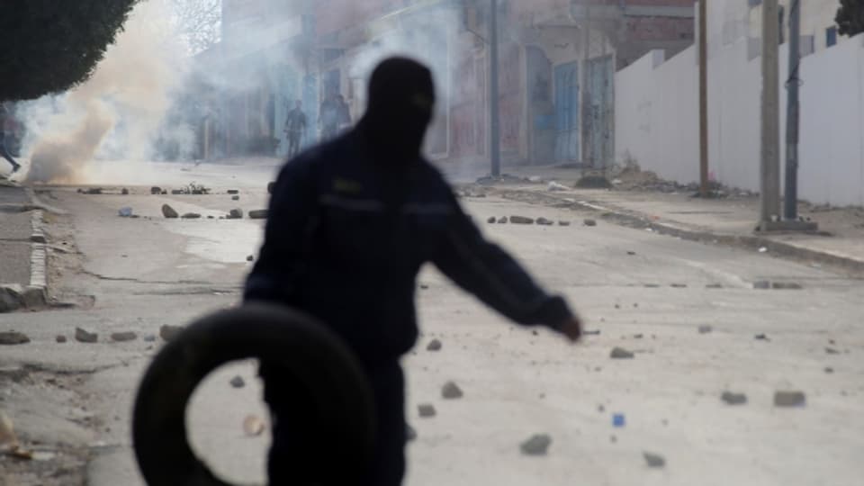 Unruhen in Kasserine, Tunesien.