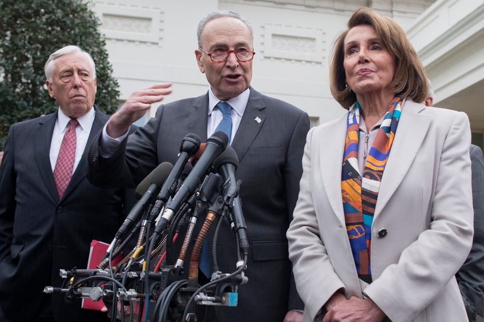 Drei führende Leute bei den US-Demokraten: Steny Hoyer (links), Chuck Schumer (mitte), Nancy Pelosi (rechts)
