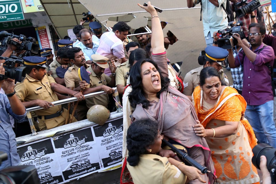 Frauen demonstrieren in Kerala