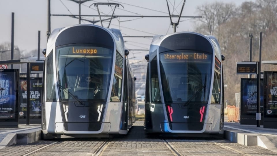 Trams im Zentrum von Luxemburg