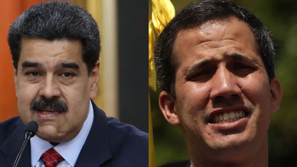 Nicolas Maduro (links) und Juan Guaido, Venezuela.