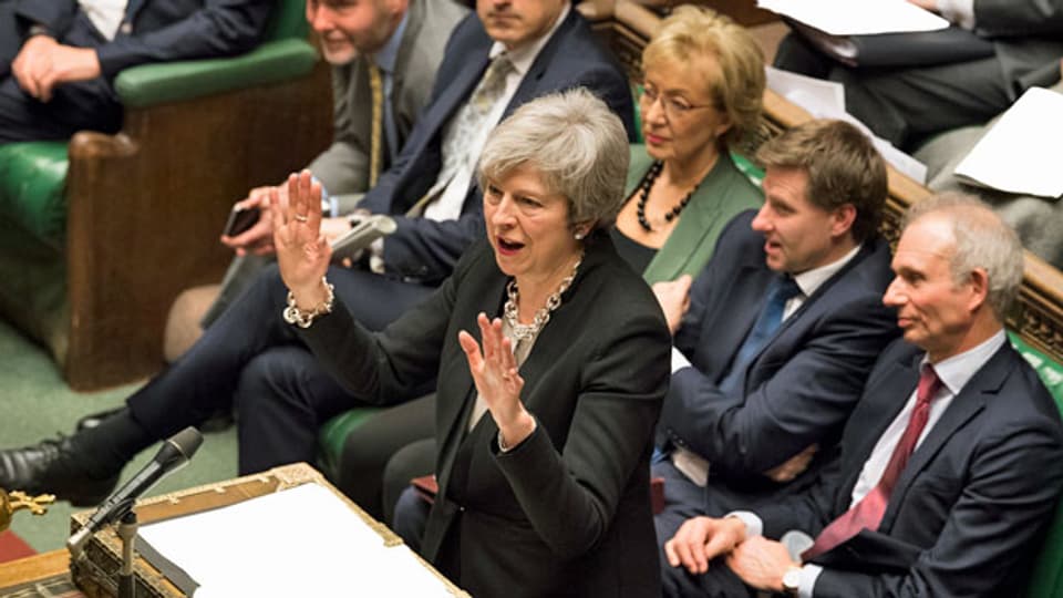 Die britische Premierministerin Theresa May am 29. Januar 2019 im Parlament im London.