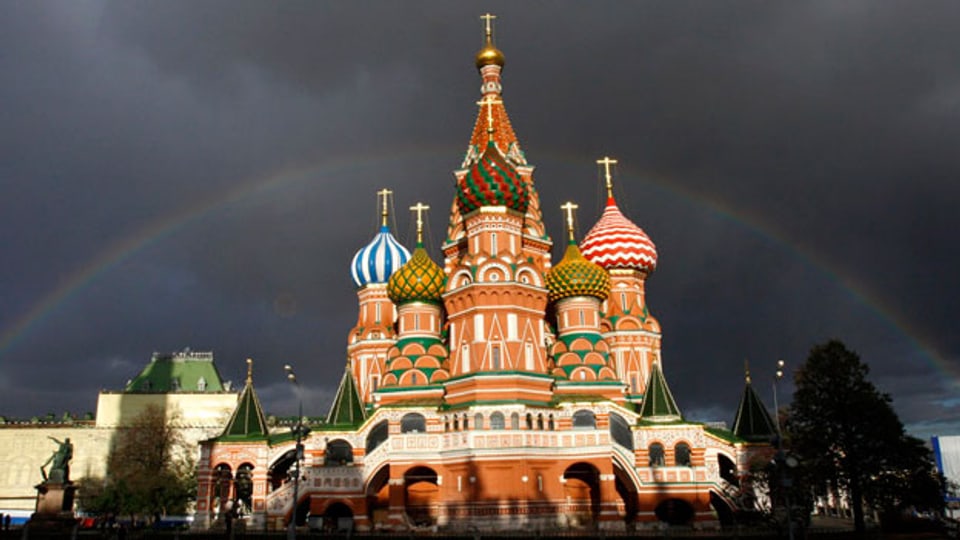 Die St. Basil Kathedrale in Moskau.