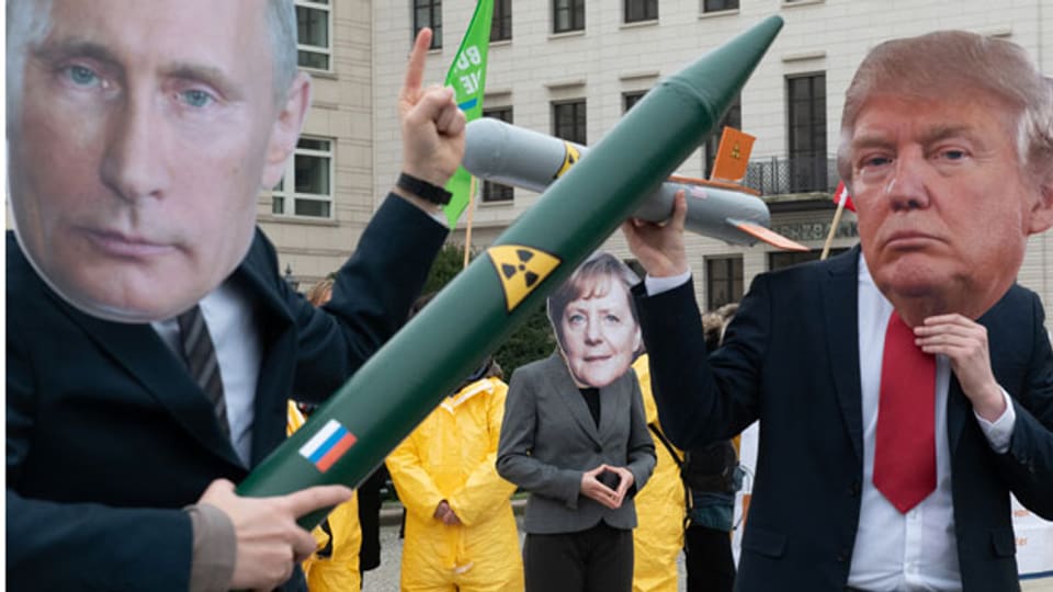 Proteste gegen das drohende Aus des INF-Abrüstungsabkommen zwischen Russland und den USA.
