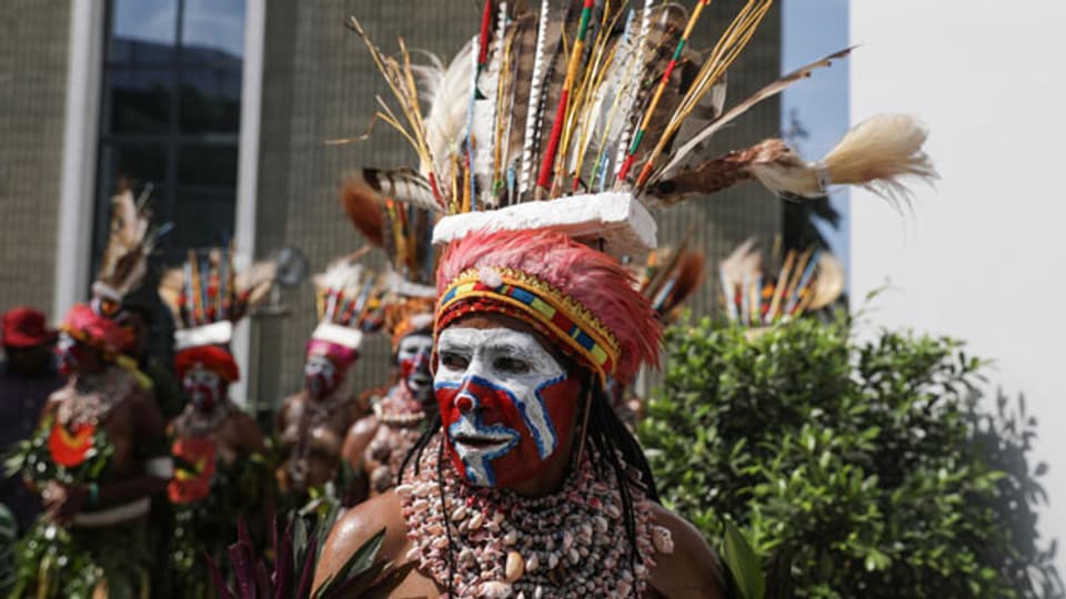 Symbolbild. Einheimische Tänzer anlässlich eines Festanlasses in Papua-Neuguinea.