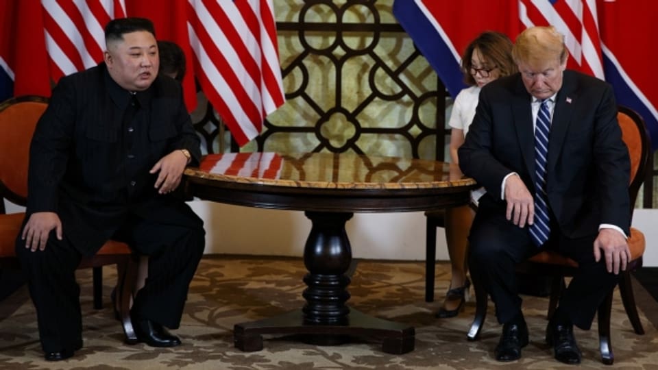 Nicht wie geplant: Kim Jong Un und Donald Trump trennen sich ohne Abkommen.