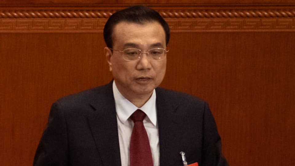 Regierungschef Li Keqiang am 5.3. zum Auftakt des Nationalen Volkskongresses in Peking.