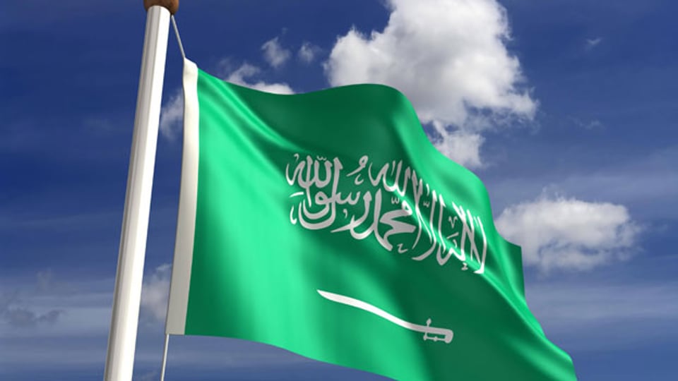 Die Fahne von Saudi-Arabien.