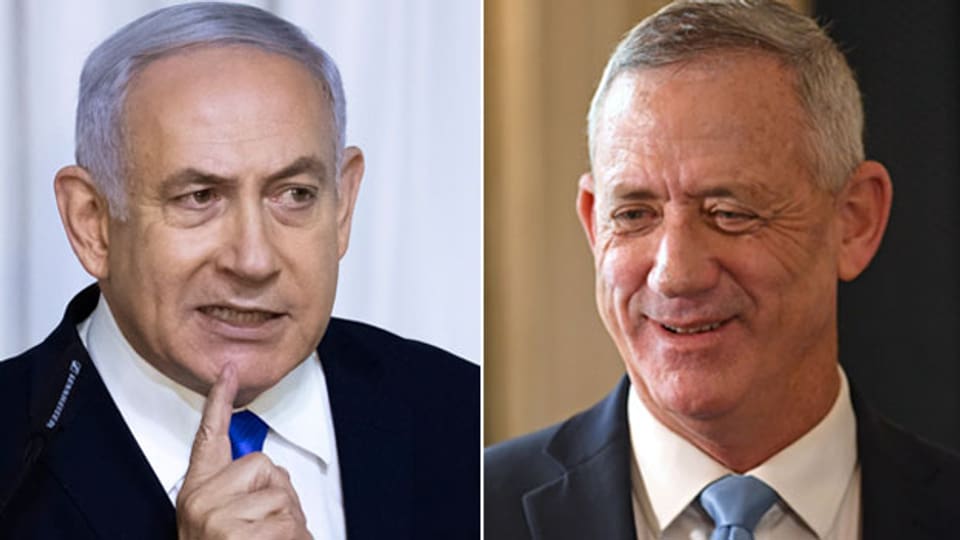 Regierungschef Benjamin Netanjahu (links) und Ex-Generalstabschef Benny Gantz.