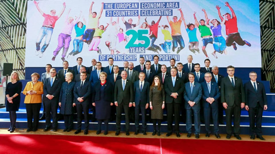 Europäische Staats- und Regierungschefs am Gipfeltreffen des Europäischen Rates in Brüssel.