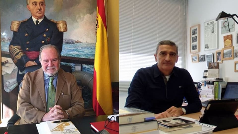 Juan Chicharro, ehemaliger General und Manuel Ortiz, Professor an der Universität in Albacete.