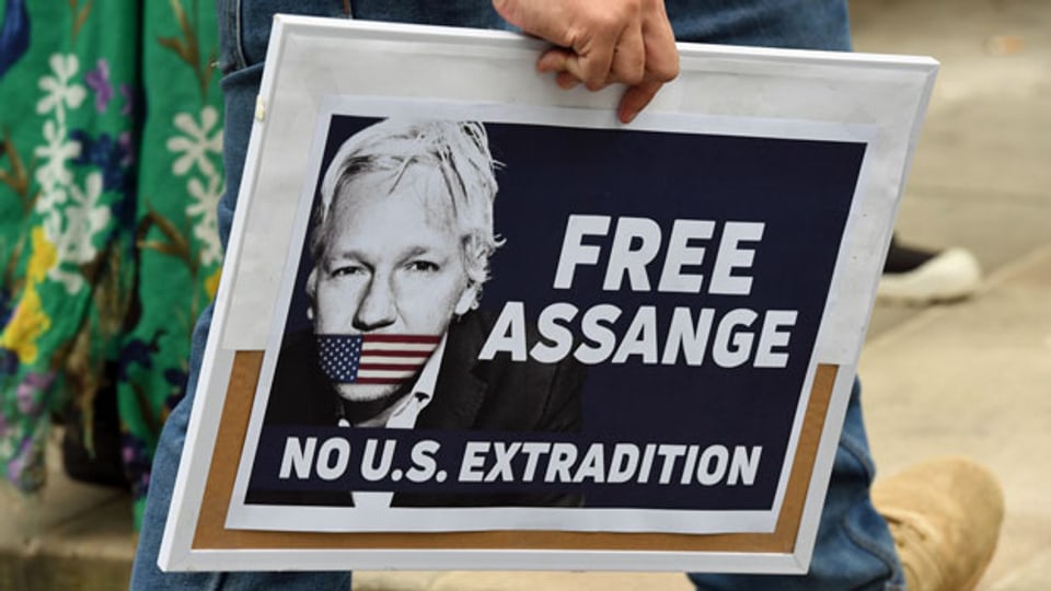 Kundgebung in Sydney nachdem der Wikileaks-Gründer Julian Assange von britischen Behörden festgenommen wurde.