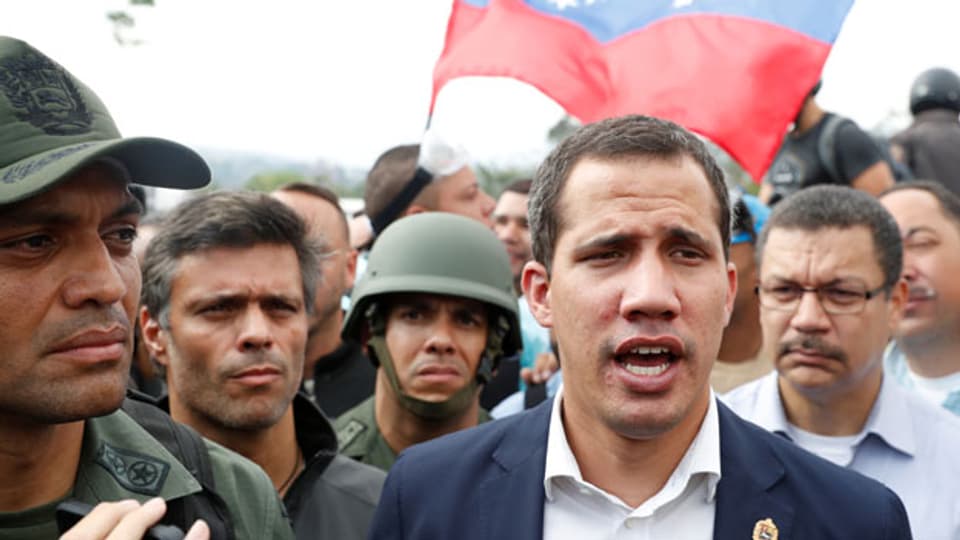 Oppositionsführer Juan Guaido, den viele Nationen als rechtmässigen Interimsherrscher Venezuelas anerkannt haben.