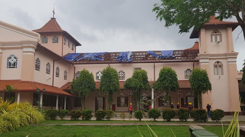 Die Sebastians Kirche in Negombo ist auch zwei Wochen nach den Anschlägen geschlossen.