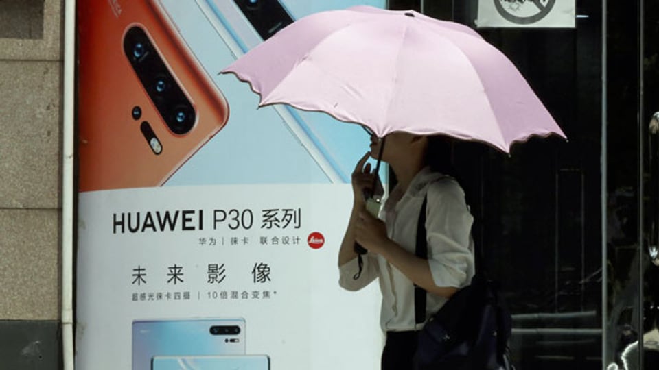 Werbung für Huawei in Peking.