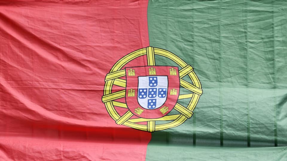 Die Fahne von Portugal.