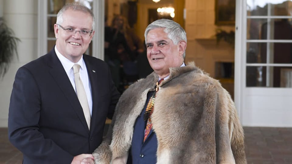 Der Minister für Indigene, Ken Wyatt (rechts), mit dem australischen Premierminister Scott Morrison.