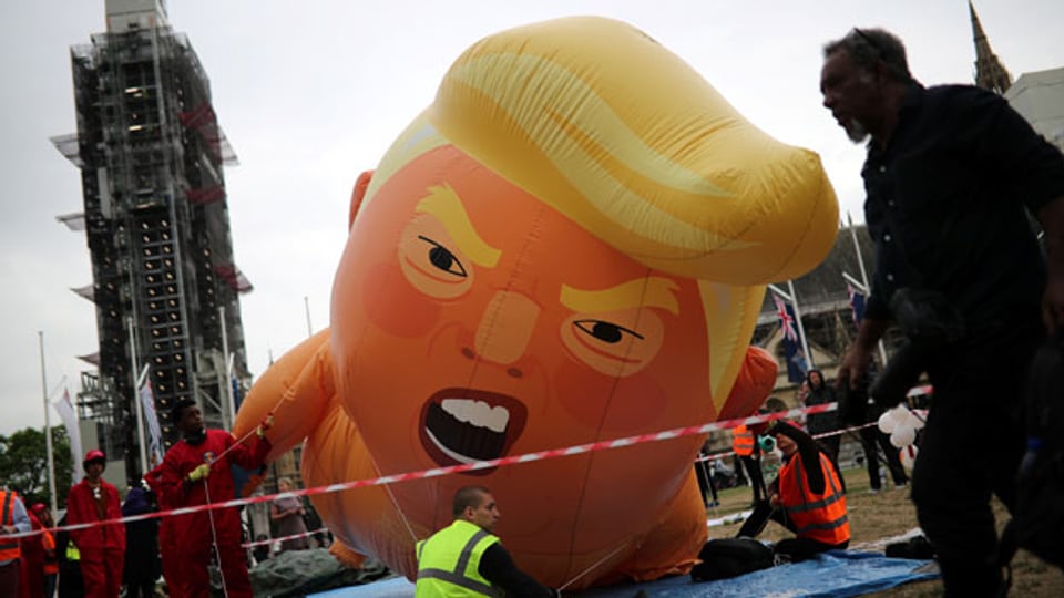 Proteste gegen den Staatsbesuch von US-Präsident Trump in London.