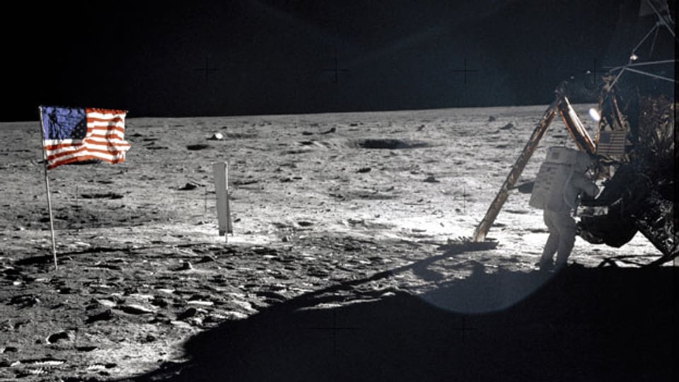 US-Astronaut Neil Armstrong auf dem Mond am 20. Juli 1969.