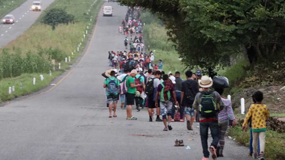 Symbolbild: Mexiko: Flüchtlingsstrom aus Honduras im 2018.