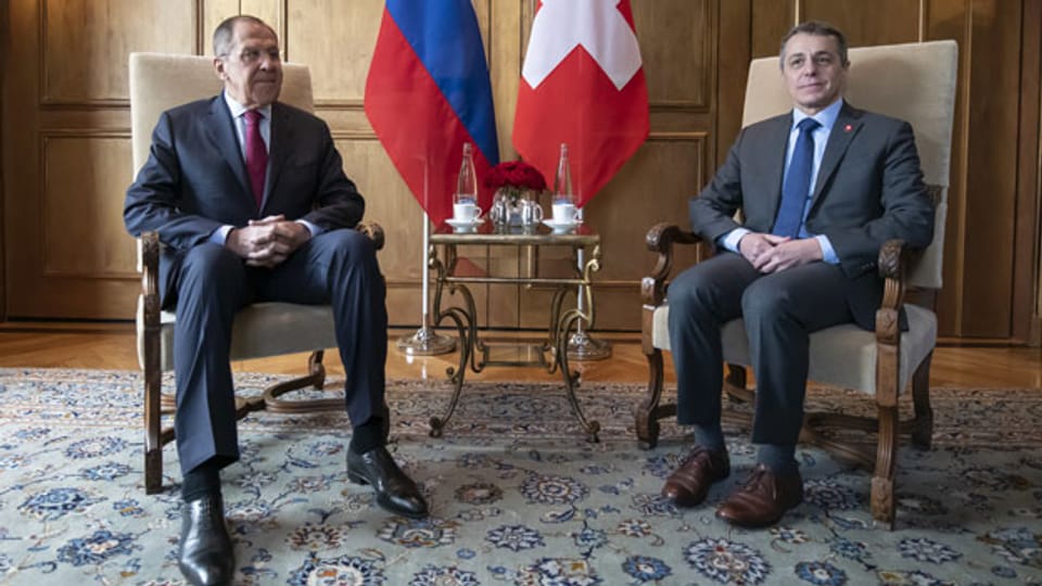 Sergey Lawrow, russischer Aussenminister und Iganzio Cassis, Schweizer Aussenminister.