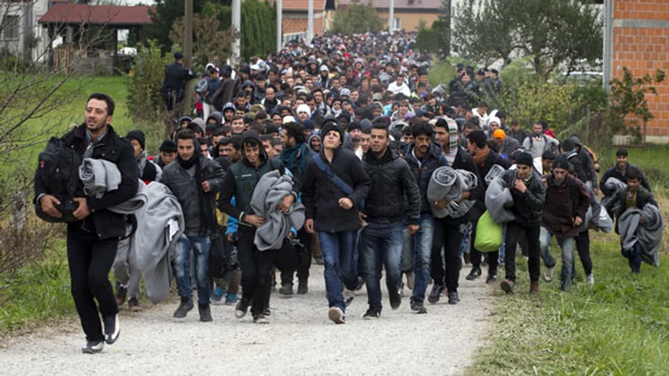 Flüchtlingsstrom in Kroatien.