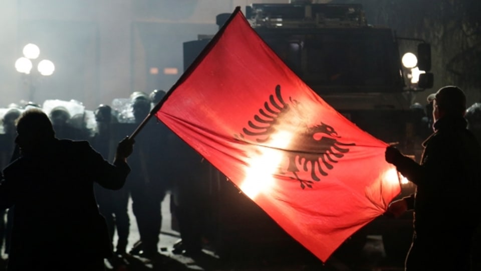 Anti-Regierungsprotest in Albanien von Anfang Juni.
