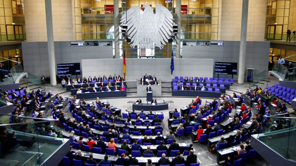 Sicht auf den Deutschen Bundestag in Berlin.