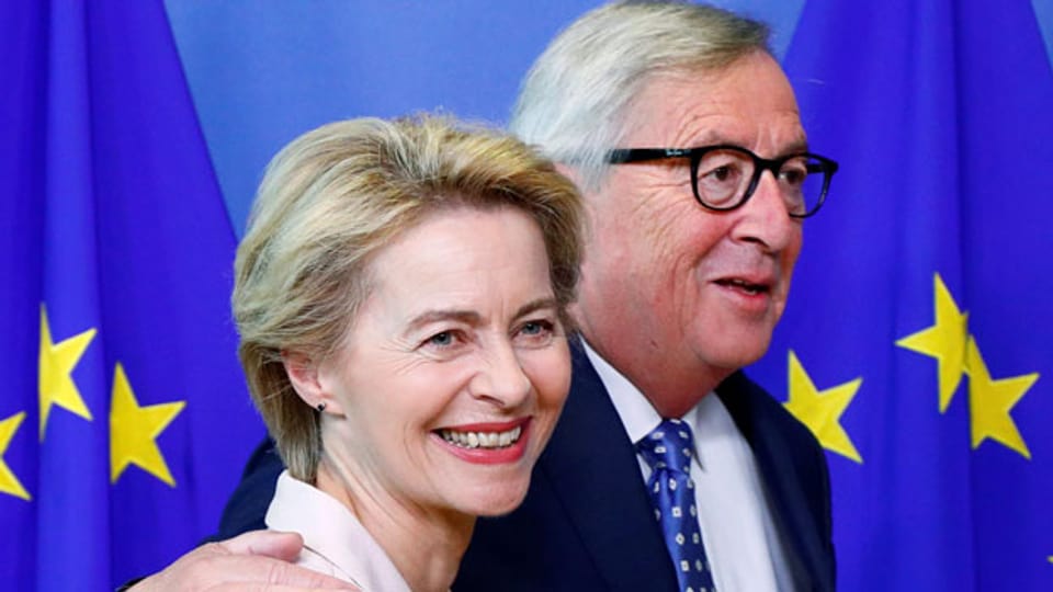 Die deutsche Verteidigungsministerin Ursula von der Leyen und EU-Kommissionspräsident Jean-Claude Juncker.