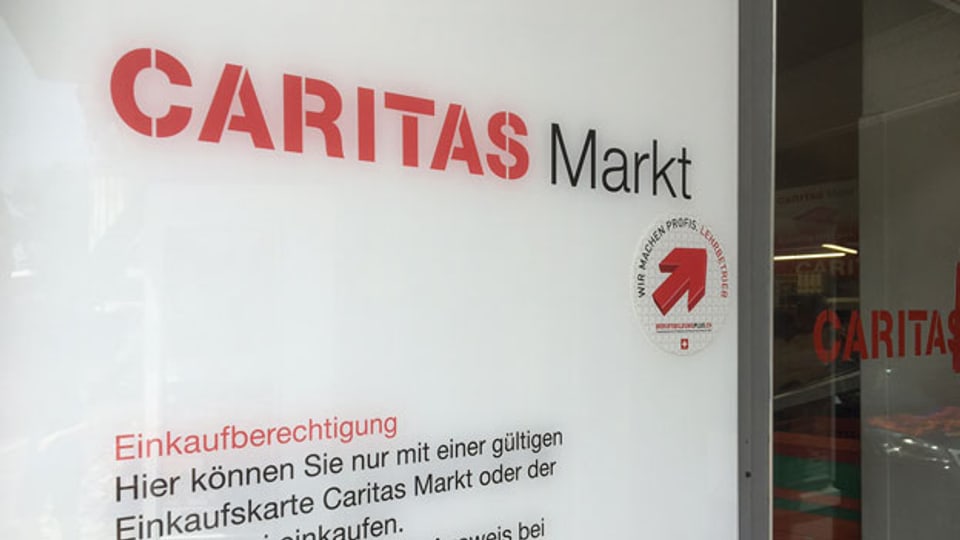 Logo des Caritas-Ladens in Bern.