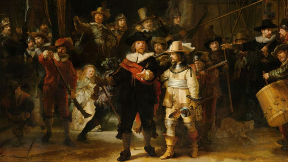 Ausschnitt aus dem Rembrandt-Gemälde «Die Nachtwache».