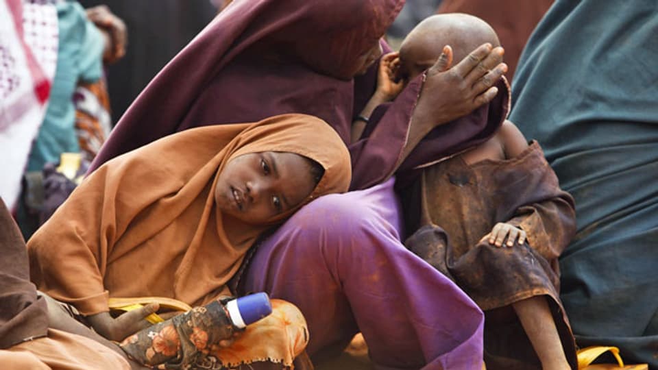 Somalische Familie, die vor der Hungersnot in Somalia geflohen ist.