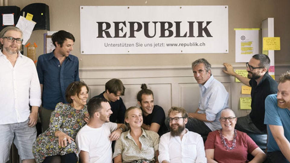 Mitglieder des digitalen Magazins «Republik» am 18. Juli 2017.