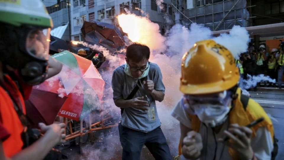 Keine Ruhe in Hongkong: Nach zahlreichen Festnahmen ist es erneut zu Protesten gekommen.