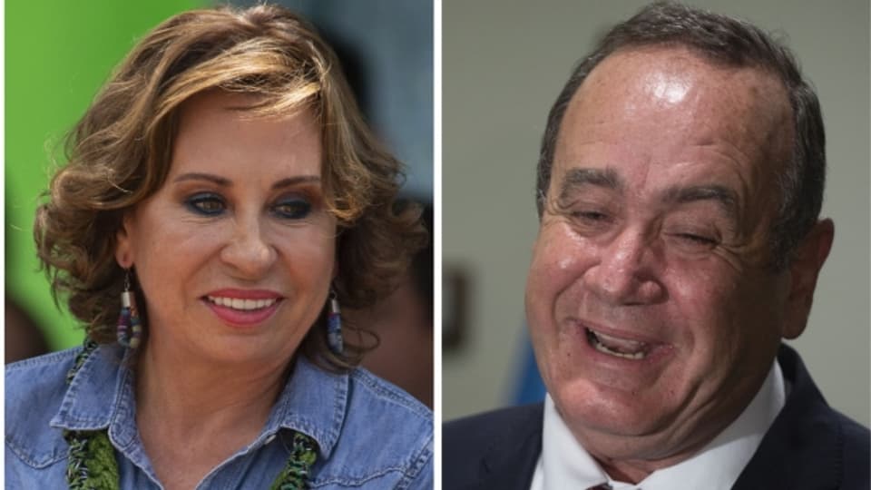 Wahlen in Guatemala: Sandra Torres und Alejandro Giammattei.