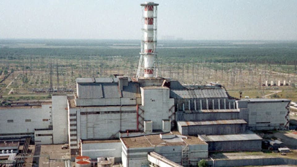 Blick auf das Areal von Tschernobyl, wo der Reaktor Nummer 4 im Jahre 1986 explodiert ist.