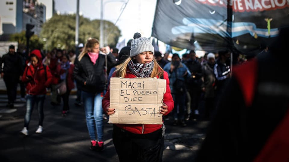 Protest in Buenos Aires gegen Präsident Macri